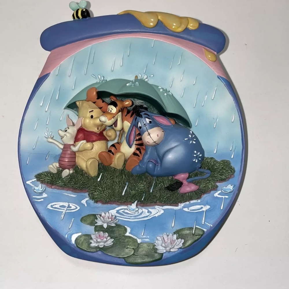 Winnie The Pooh Bradford Exchange 3D Plate "It’s Just A Small Piece Of Weather"